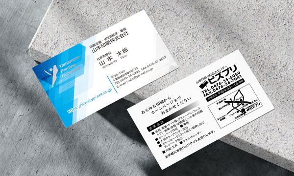 片面カラー＋モノクロ（1色）イメージ